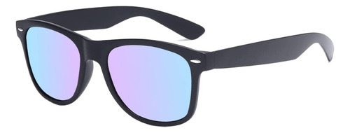 Gafas De Sol Vintage Way Retro Colores Cromados Espejeados Ocean Rosa Pálido Negro Negro