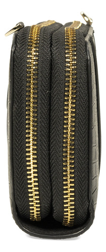 Cartera Grande Cloe Para Mujer Doble Función Y Redpocket Color Negro