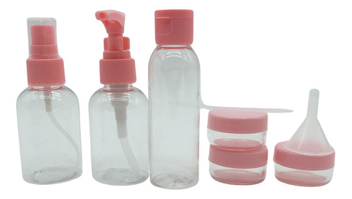 Kit De Viaje Set Botellas Frascos Atomizador Con Envases 8pz