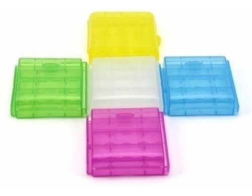 Case Para Pilhas Aa E Aaa Kit Com 5 Peças Cores Variadas