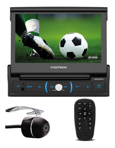 Multimídia Positron Retrátil Sp6730dtv Tv Digital + Câmera