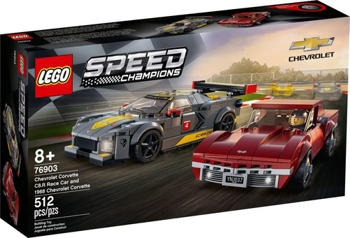Imagen 1 de 4 de Lego Speed Champions- Chevrolet Corvette C8.r Y 1968 (76903)
