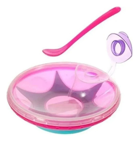 Plato Termico Con Ventosa + Cuchara Ñuby 0bpa Infantil Bebes Color Color