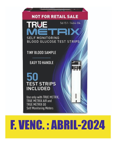 Tiras Reactivas True Metrix X 50 Unid. Venciento Dic-2022