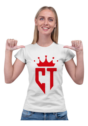 Playera Cuello Redondo Logo Ct Corona Color Rojo