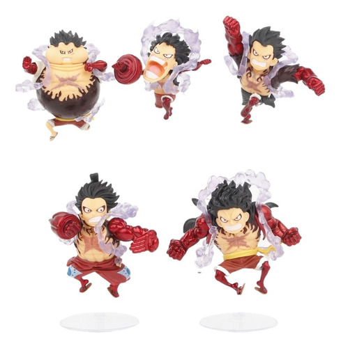 Juego De 5 Muñecos Divertidos De One Piece Gear 4 Luffy Figu