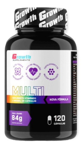 Suplementos multivitamínicos para el crecimiento, 120 cápsulas, nueva fórmula Orig, sabor neutro