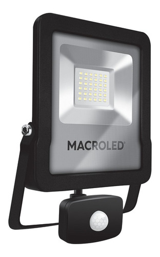 Macroled Reflector Led 30w Sensor Movimiento Frío 6500k