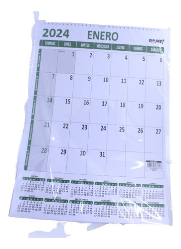 Calendario 2024 Mensual Espiralado Colgar A3 Vertical 4995