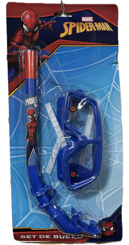 Set Buceo Spiderman Base X Splash Chicos Antiparra Snorkel