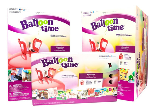 Garrafa De Helio+50globos+cinta Gratis Original Ballon Time