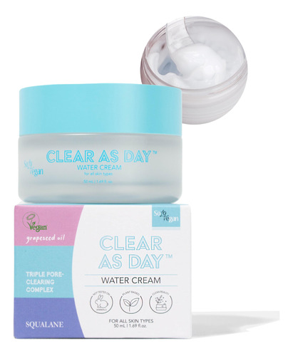 Solovegan Clear As Day Water Face Cream Single 1.7 Fl Oz Hid
