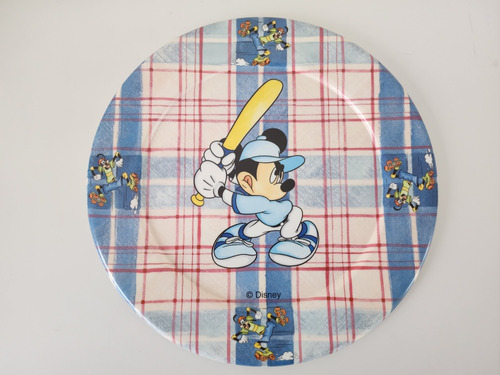 Bandeja Redonda De Melamina Mickey Disney Original Outlet