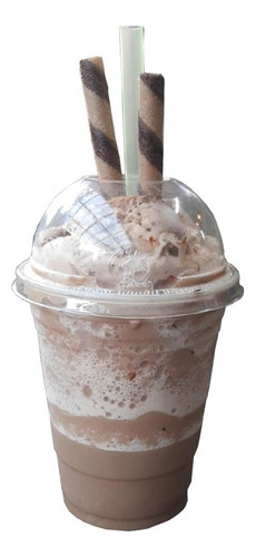 Vaso Transparente 16 Oz Eu Reyma Cristal Con Tapa Domo C/50