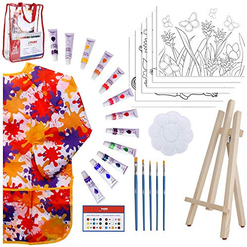 Kids Art Set For Girls  28 Piece Acrylic Painting Supplies