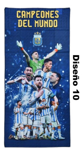 Toallón Afa Argentina Campeón Mundial Secado Rápido 70x150 