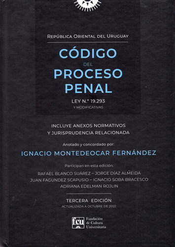 Libro: Código Del Proceso Penal (tapa Dura) / Fcu