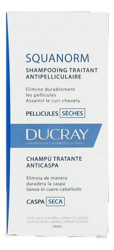  Ducray Squanorm Shampoo Tratamiento Caspa Seca 200 Ml