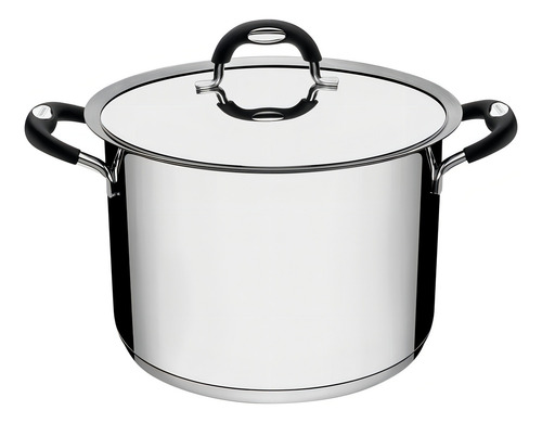 Caldero Olla Alta Tramontina Duo de Silicona de Acero Inoxidable de Acero Inoxidable de 24 cm