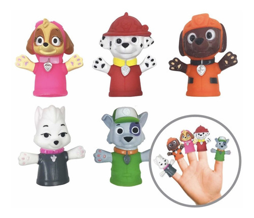 Nickelodeon Paw Patrol Kit De 5 Marionetas Version 2 Niños