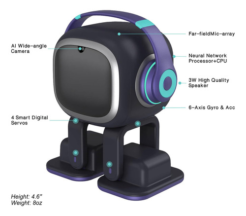 Desk Robot Companion Emopet Ai Chatgpt Comandos De Voz E Dan