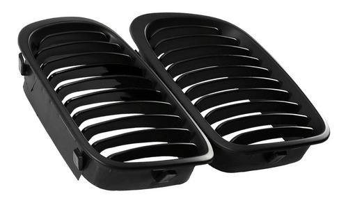 Imagen 3 de 6 de 2 Parrillas Delanteras Negras Mate Para Bmw E46 3 Series 4 P