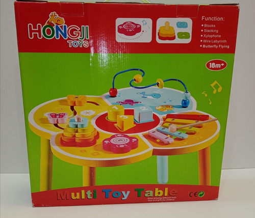 Mesa De Madera Con Actividades Hongji Toys