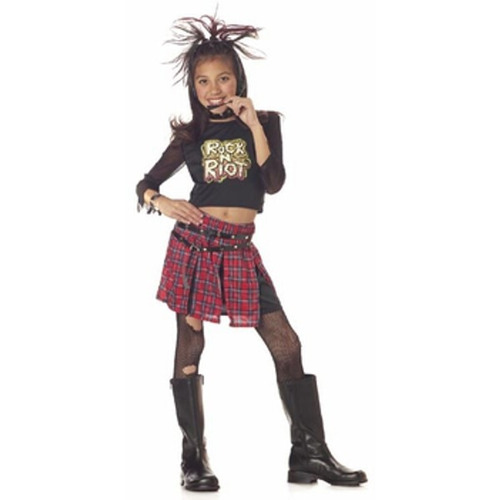 Hijo Del Rock And Roll Riot Girl Costume~medio 8-10 / Negro