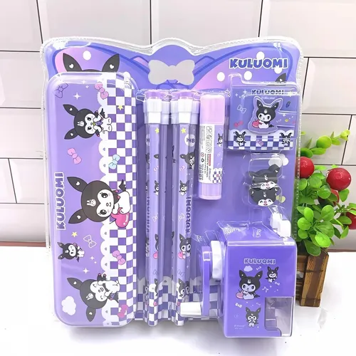 Kit Escolar Personajes Kuromi / My Melody Sanrio X12pcs