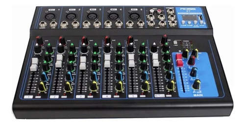 Consola Mixer F7 De 8 Canales Bluetooth Phantom Power Import