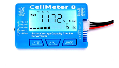 Rc Cellmeter 8 Comprobador De Capacidad De Batería Dig...