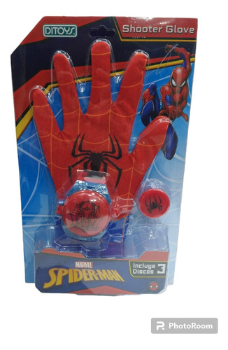 Shooter Glove Spiderman Guante Lanzador 3 Discos 2610 Ditoys