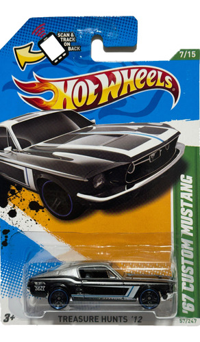 Hot Wheels 2012 67 Custom Mustang 57/247 Treasure Hunt 7/12