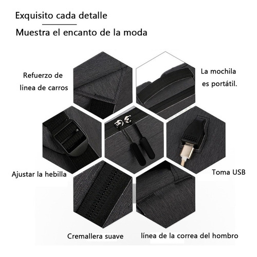 Alta Calidad Mochila Impresa, Con Cargador Usb, Mochilas