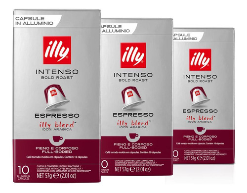 Cápsulas Illy 100% Arábica Nespresso - 30 Unidades