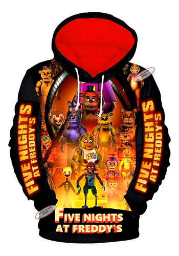Vj Sudadera Five Nights At Freddy Animatronicos Peluche