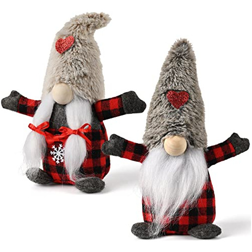 Decoraciones De Gnomos De Navidad, Conjunto De 2 Gnomos...