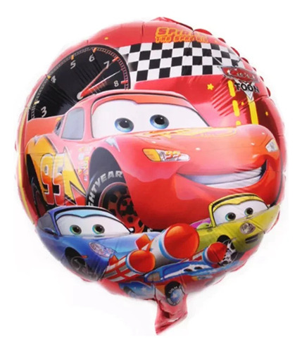 Globo Redondo Cars Metalizado 45cm