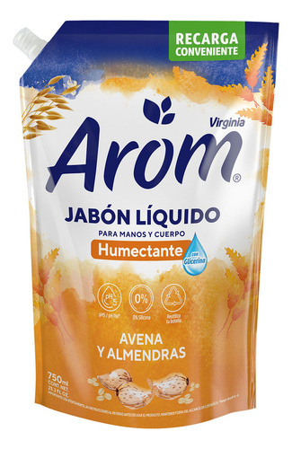 Jabon Liquido Avena Y Almendra 750ml Arom