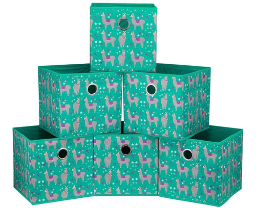 Caja Cajon Almacenamiento Tela Plegables Recamara 6 Pz Amzb 