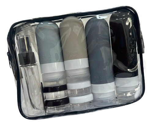 16 Piezas Botellas De Viaje Con Estuche De Almacenamiento