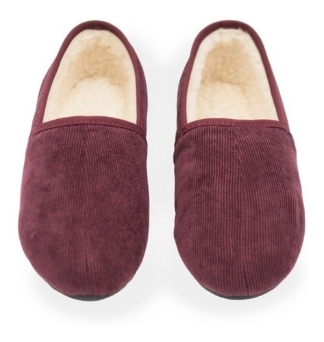 Imagen 2 de 4 de Pantuflas Pana Negra. Zapatos Para Hogar Cómodos Para Hombre