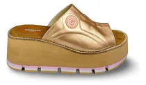 Comprar Sandalias Altas Con Plataforma Gold. Sandalias Suecos