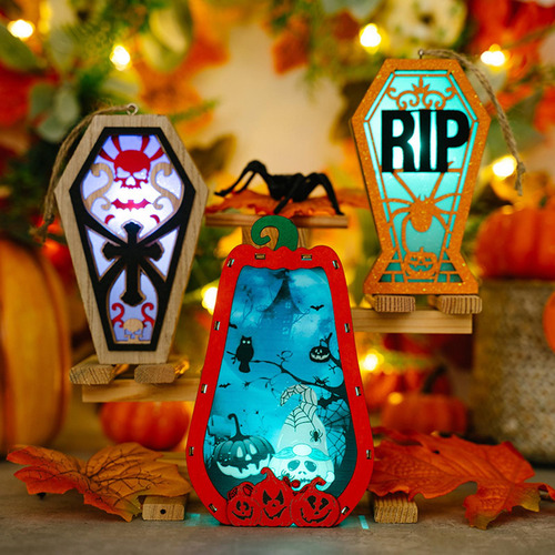 3 Piezas De Decoración Colgante De Halloween Linterna De