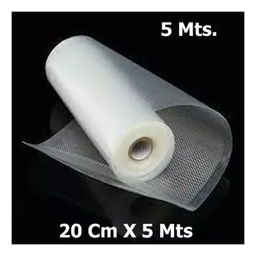 5 Rollo De Bolsa Vacio Gofrada 20cm X 5mts Tipo Oster