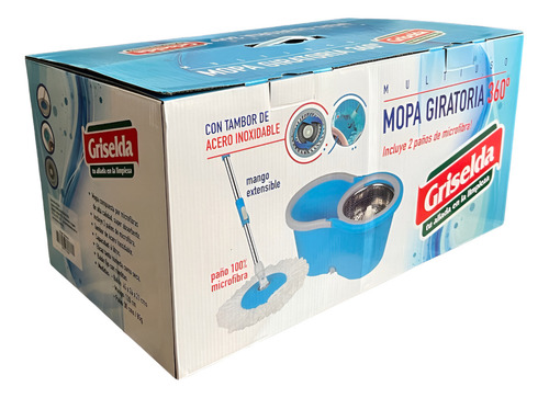 Mopa Griselda 360 Grados Limpieza - Colores Color Celeste