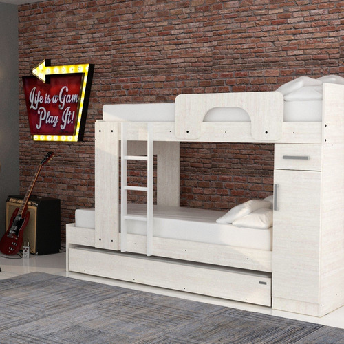 Cama Cucheta Triliche Gabinete Superpuesta Mosconi Kromos