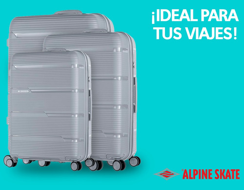 Valija Grande Alpine Skate Candado Numerado Expandible New