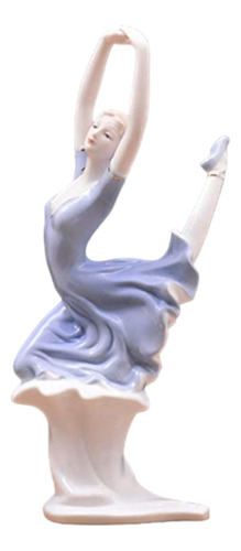 Escultura Artesanal Mujer, Mxbhm-001, 1pz, Azul/blanco, 30x1