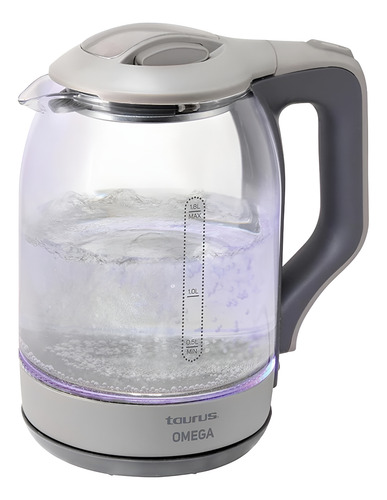 Hervidor Eléctrico De Vidrio Taurus Omega 1.8 L Con Luz Led